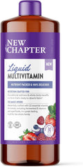 New Chapter Multivitamínico Líquido con Minerales - 22 Vitaminas Esenciales - Sabor a Bayas Mixtas - 887 ml (30 oz)