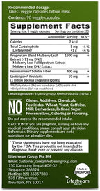 LABO Nutrition Mulbiotic Cápsulas - Extracto Orgánico de Hoja de Morera, Probiótico LactoSpore y Prebiótico Fenumannan