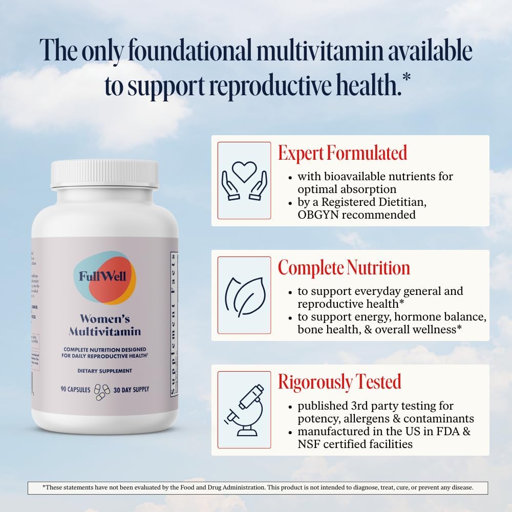 FullWell Multivitamin para Mujeres - Apoyo a la Salud Reproductiva y Equilibrio Hormonal