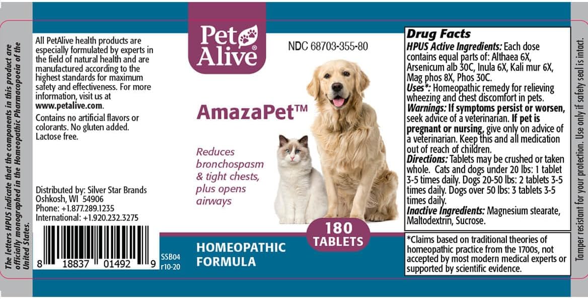 AmazaPet – Comprimidos para la tos y el soporte respiratorio en perros y gatos (180 comprimidos)