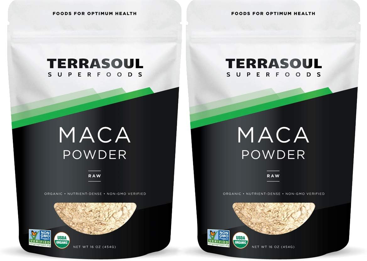 Terrasoul Superfoods Maca Orgánica Cruda en Polvo, 2 Libras