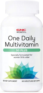 GNC Women's 50 Plus One Daily Multivitamin | Multivitamínico para Mujeres 50+ con Vitamina D, Calcio y B12 | 60 Comprimidos