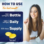 Vitamatic Vitamin D3 10000 IU (250 mcg) - 500 Softgels (Olive Oil Based), Non-GMO, Gluten Free in Cold-Pressed Mini Softgels