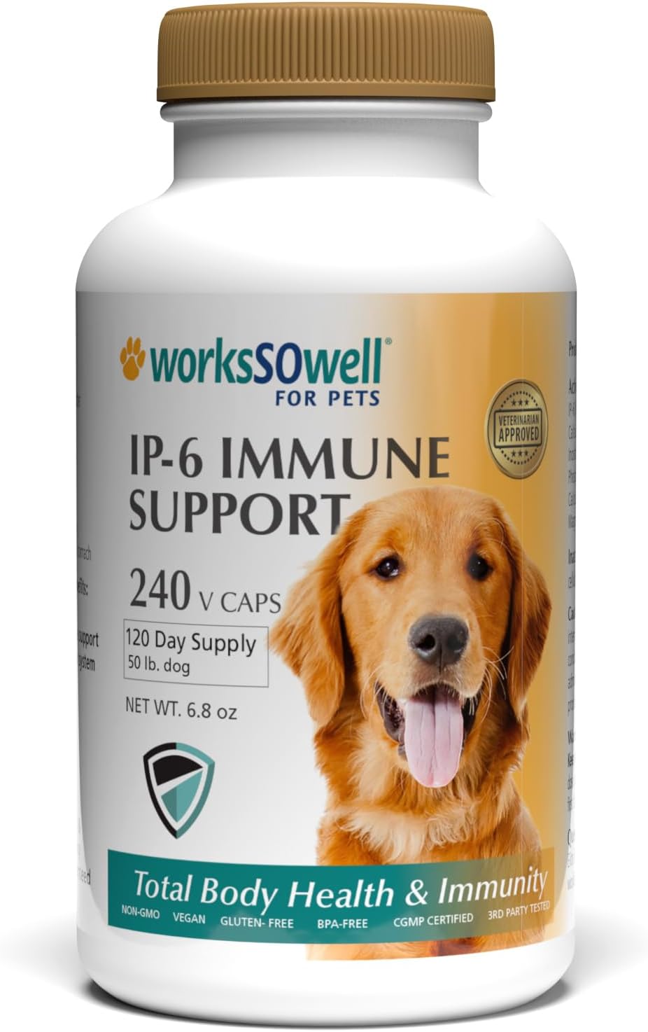 WorksSoWell IP-6 Immune Support for Dogs – 240 V-Cápsulas