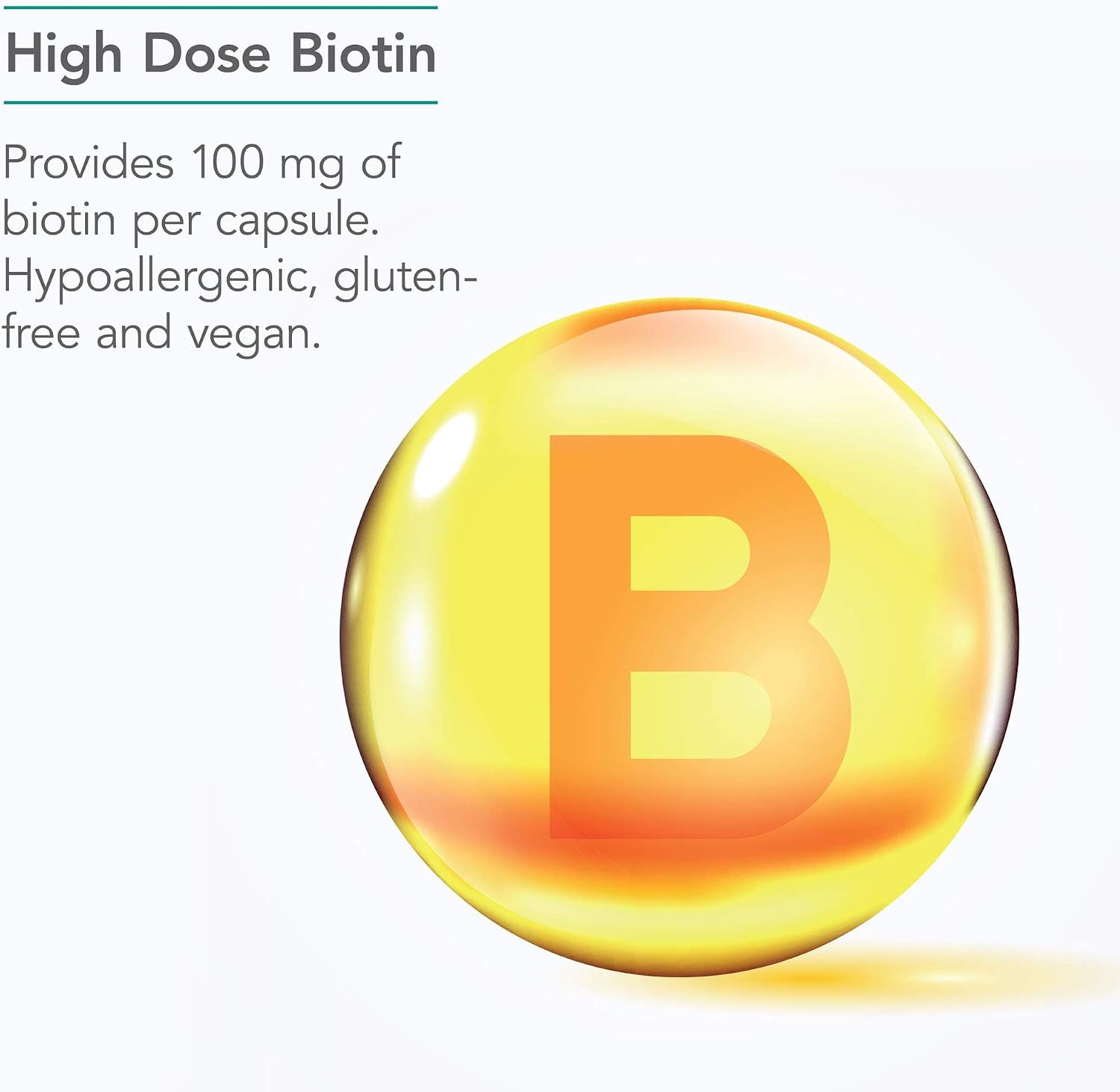NutriCology Biotin Blast - 100 mg Biotin - 90 Vegetable Capsules
