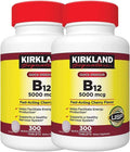 Kirkland Sublingual B-12 5000 mcg, 300 Comprimidos (3 Paquetes)
