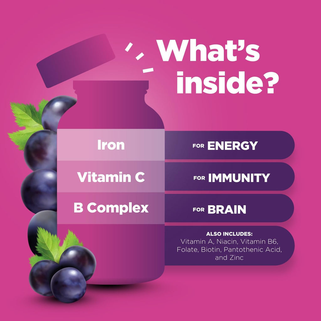Gominolas de Hierro para Niños con Vitamina C - 60 unidades