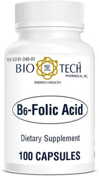 Bio-Tech Pharmacal B6-Ácido Fólico, 100 Cápsulas – Suplemento Alimenticio Natural