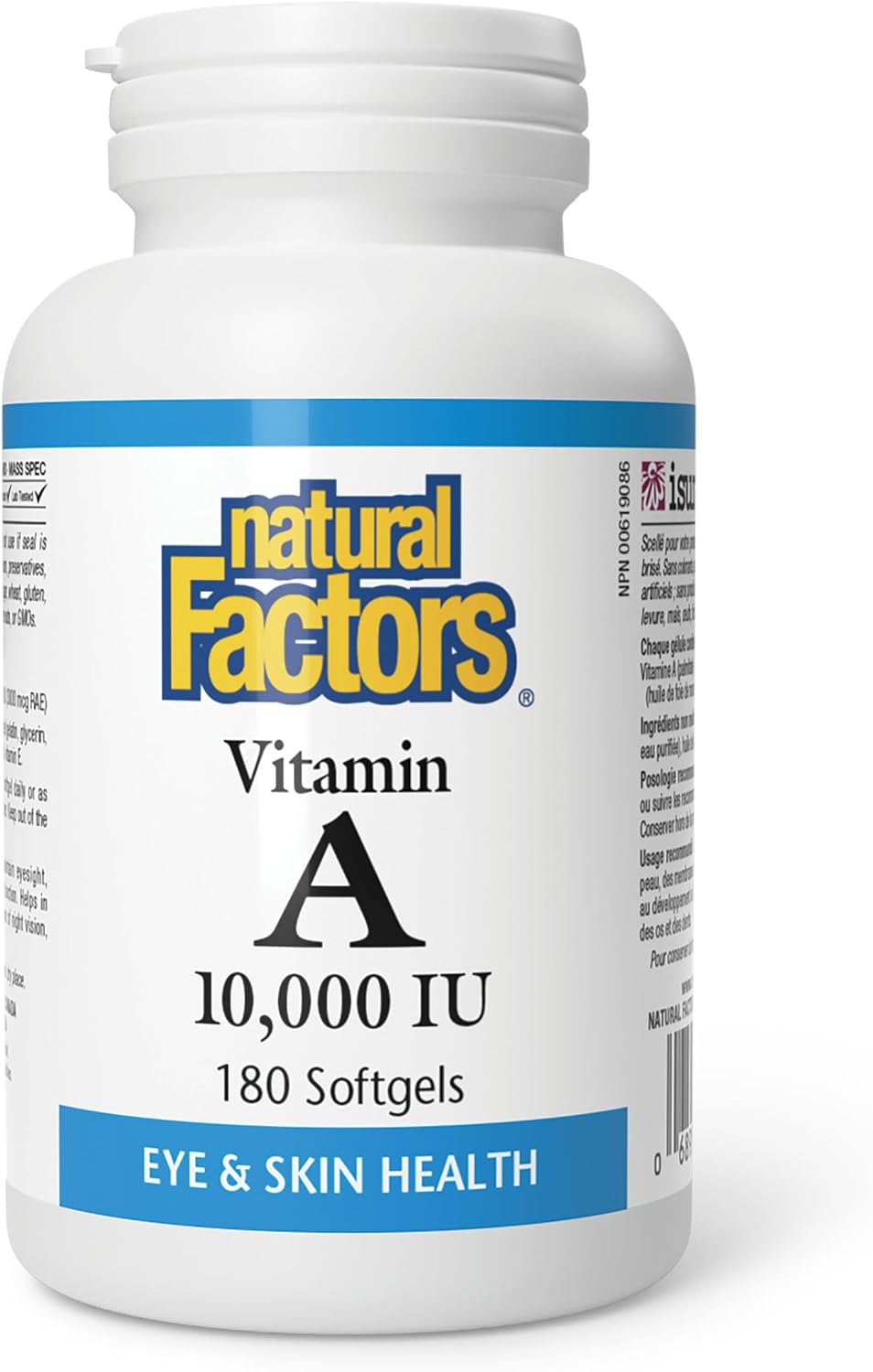 Natural Factors, Vitamina A 10.000 UI, 180 Cápsulas Blandas