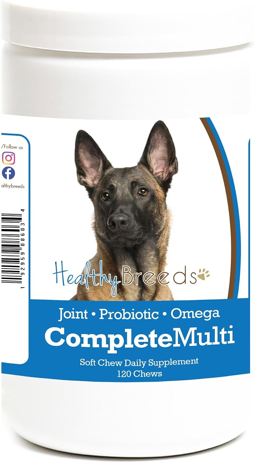 Healthy Breeds Belgian Malinois Multivitamínico Todo en Uno – Masticable Blando 120 unidades