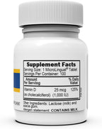 Superior Source Vitamina D3 1000 UI - 100 Comprimidos Sublinguales