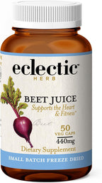 Eclectic Herb - Cápsulas de Jugo de Remolacha Orgánico | Suplemento Natural | 90 Cápsulas | 440 mg