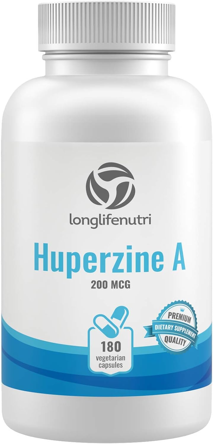 LongLifeNutri Huperzina A 200mcg - 180 Cápsulas Vegetarianas