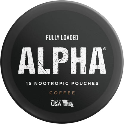 Fully Loaded Alpha Nootropic Pouches (Café) – Abre la lata y extrae un pouch. – Image 7