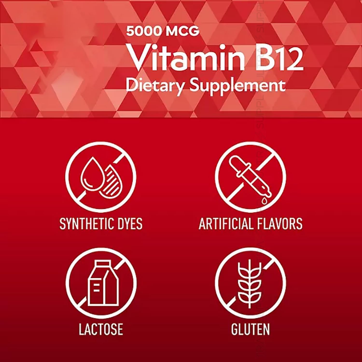 Members Mark Vitamina B12 5000 mcg – 300 Comprimidos Sublinguales de Disolución Rápida con Metilcobalamina (Sabor Cereza)
