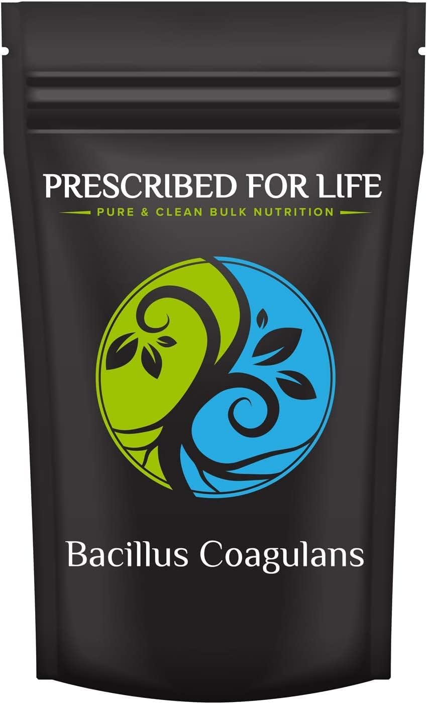 Prescribed For Life Bacillus Coagulans en Polvo, Probiótico para la Salud Digestiva, 50 mil millones/gramo (25 kg)