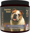 Prestige Breed Multivitamínicos para Bulldog, Nutrición Equilibrada, 90 Comprimidos, Hecho en USA con Bacon de Verdad
