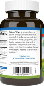 Carlson - E-Gems Plus, 400 IU (268 mg), Natural-Source Vitamin E, Optimal Wellness, 140 Soft Gels