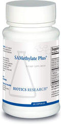 Biotics Research SAMethylate Plus – Complejo de SAMe, Folato (5-MTHF), Vitamina B12, Metionina, Colina y Glicina Trimetilada – 60 Cápsulas