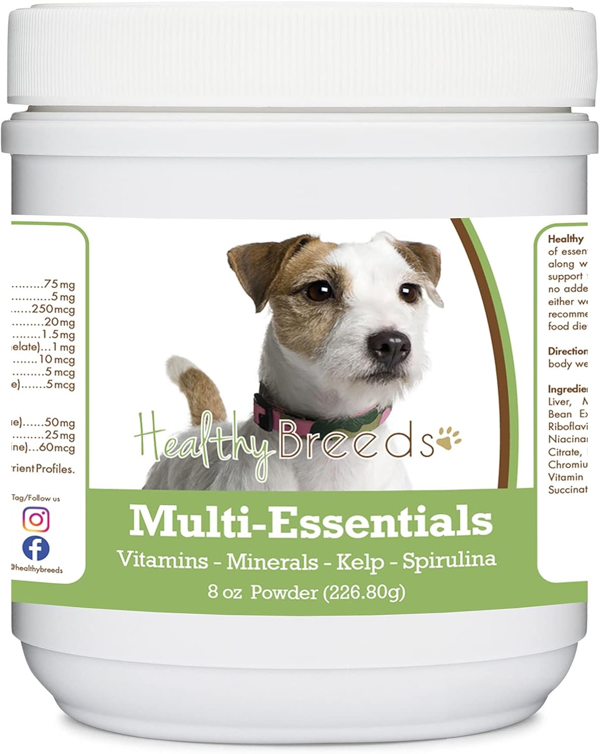 Healthy Breeds Pit Bull Negro Multi-Essentials Polvo para Perros - Suplemento de Vitaminas, Minerales y Antioxidantes - 227 g