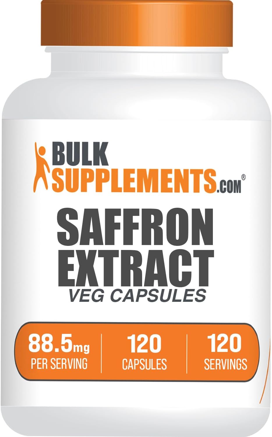BulkSupplements.com Extracto de Azafrán 88.5mg - 120 Cápsulas Veganas sin Gluten