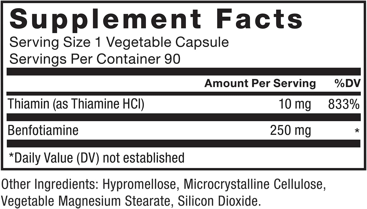 Force Factor Benfotiamina Plus Tiamina, Vitamina B1 Liposoluble de Alta Absorción, No GMO, Vegano, 90 Cápsulas Vegetales