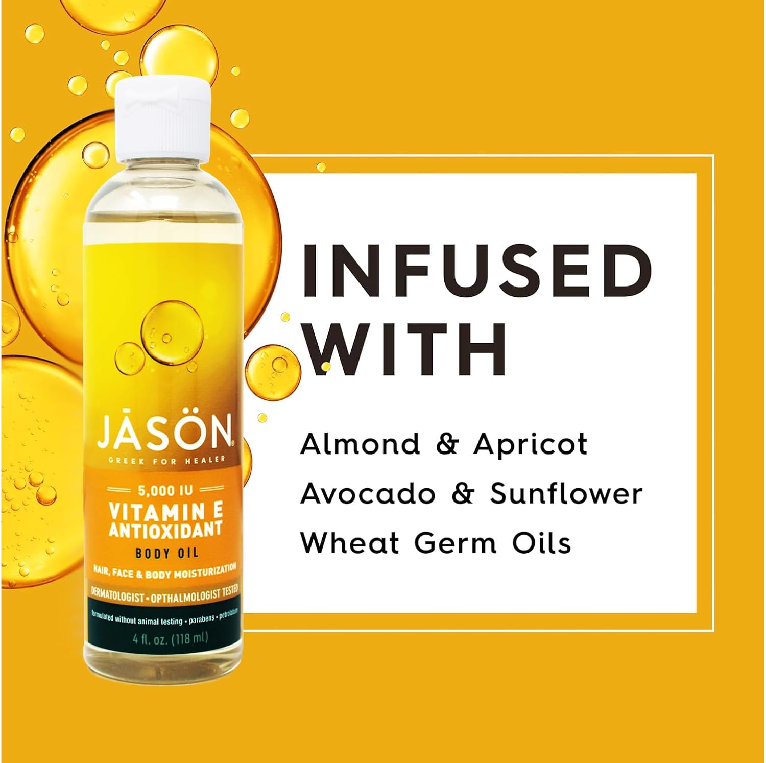 Jason Natural Cosmetics Aceite de Vitamina E Puro 5000 IU - 118 ml