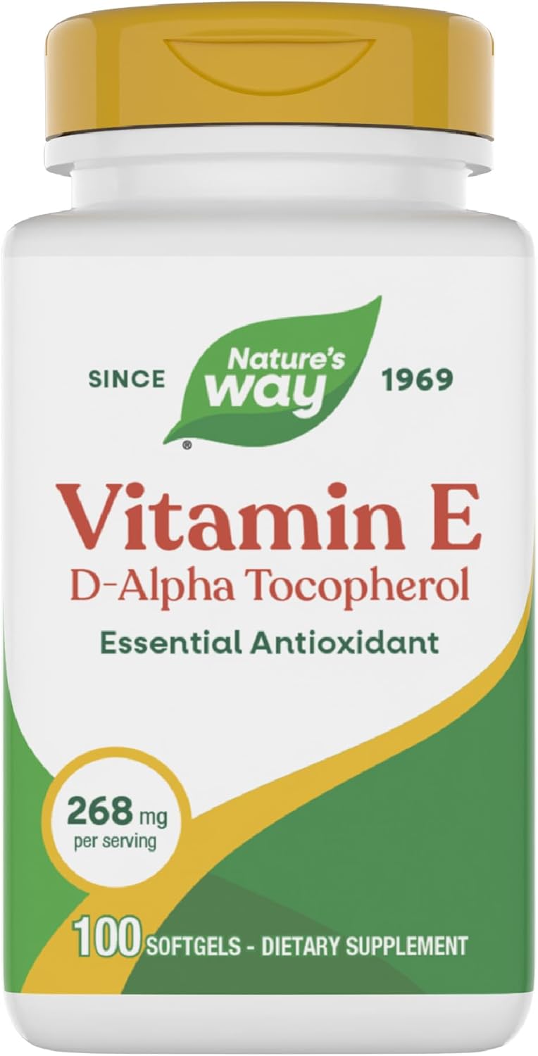 Nature's Way Vitamina E Natural D-Alfa Tocoferol 268 mg 100 Cápsulas Blandas