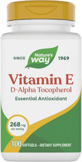 Nature's Way Vitamina E Natural D-Alfa Tocoferol 268 mg 100 Cápsulas Blandas