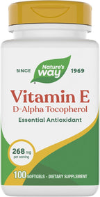 Nature's Way Vitamina E Natural D-Alfa Tocoferol 268 mg 100 Cápsulas Blandas