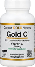 California Gold Nutrition Gold C, Vitamina C 1000 mg, 60 Cápsulas Vegetales