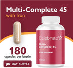 Celebrate Vitamins Multivitamínico Bariátrico con Hierro 45 mg - 180 Cápsulas Veganas