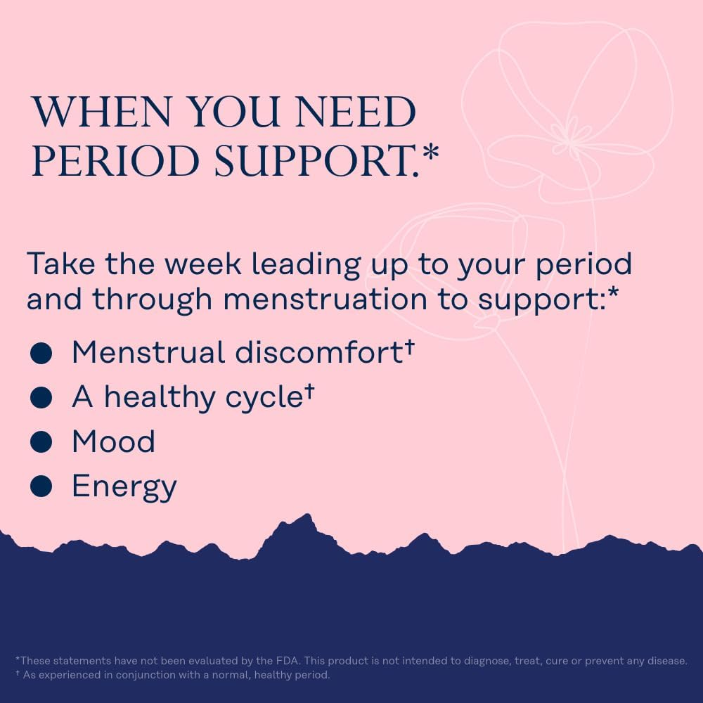 Solaray PMS & Menstrual – Apoyo para el Ciclo Menstrual, 24 Cápsulas Veganas