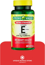 Vitamina E 670mg (1.000 UI) Extra Strength – 60 Cápsulas Blandas, D-Alfa Tocoferol Natural (Pack de 2)