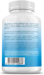 Mind Ignite™ Suplemento Nootrópico para el Rendimiento Mental, 16 Ingredientes, Concentración y Memoria