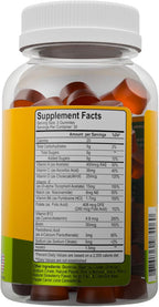 ALFA VITAMINS Multivitaminas para Adultos - Apoyo a la Producción de Energía Celular - Vitaminas y Minerales Esenciales - Sabor Naranja Natural (60 Gominolas)
