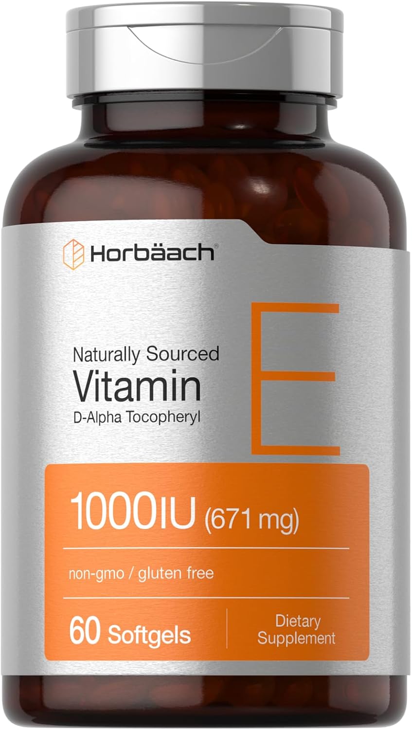 Horbaach Vitamina E 1000 UI (671 mg) - 60 Cápsulas Blandas