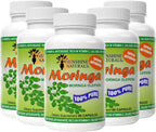 Sunshine Naturals Moringa - Suplemento Dietético, 120 cápsulas (Paquete de 5)