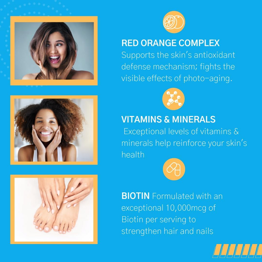 Consult Health Beaute Caps PRO, Biotina 10.500 mcg, Suplemento con Colágeno 50 mg y MSM 600 mg, 180 Cápsulas