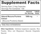 Mucuna Pruriens 1000mg | 200 Cápsulas Veganas - NusaPure