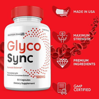Glyco Sync Cápsulas, Ingredientes Naturales, Máxima Potencia, Suplemento (2 Envases) – Image 3