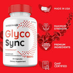 Glyco Sync Cápsulas, Ingredientes Naturales Premium, Máxima Potencia, 3 Paquete