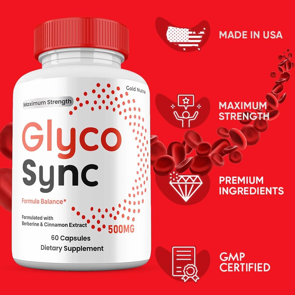 Glyco Sync Cápsulas, Ingredientes Naturales Premium, Máxima Potencia, 3 Paquete