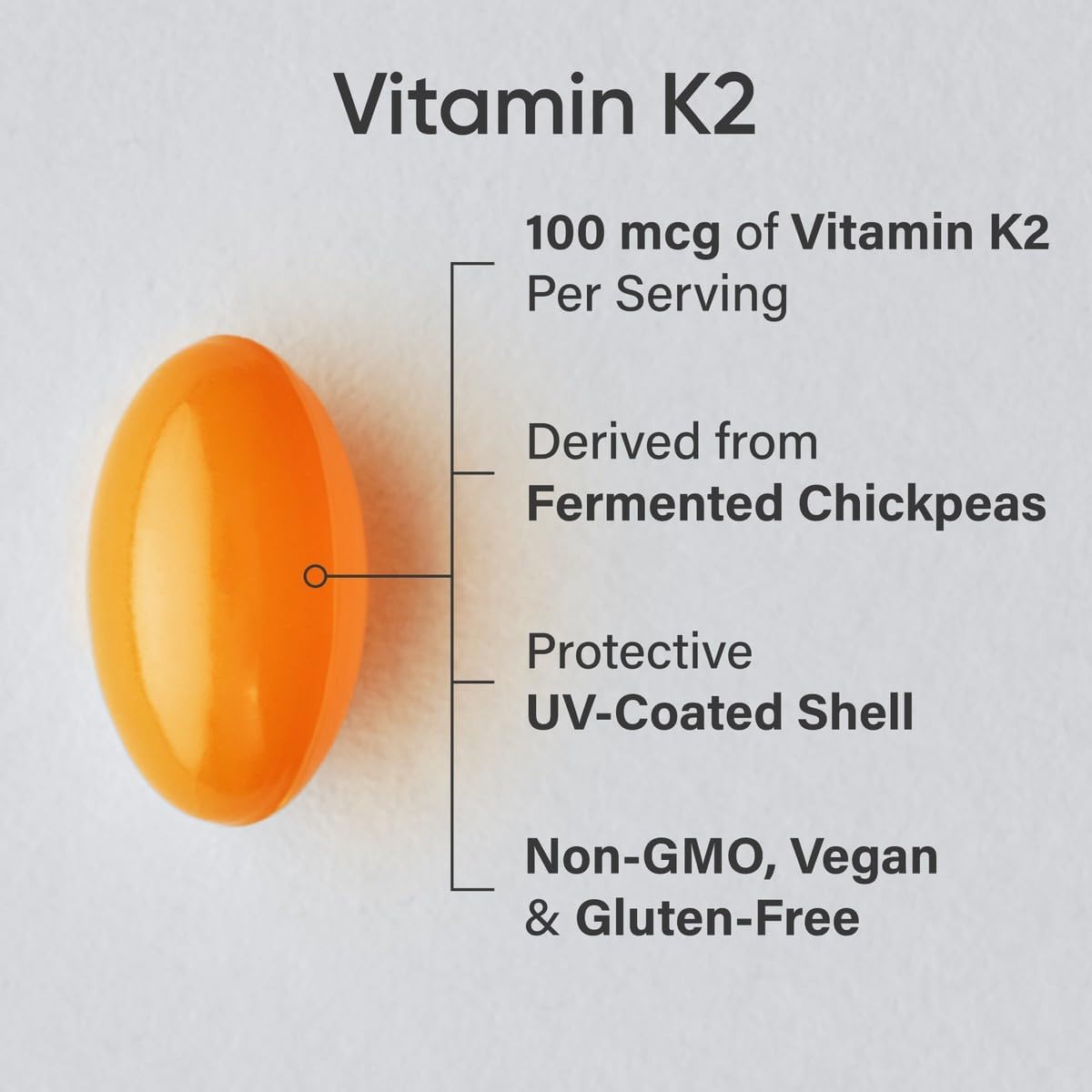 Sports Research Vitamina K2 (como MK-7) 100 mcg con Aceite MCT de Coco - 120 Cápsulas Blandas Veganas (Suministro para 4 Meses)