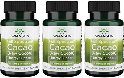 Swanson Full Spectrum Cacao (Cacao Crudo) - Suplemento Herbal para Apoyo Energético Suave - 60 Cápsulas – Image 8