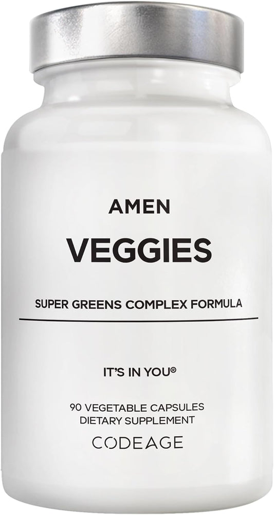 Amen Veggies, Suplemento Diario de Verduras y Setas, 90 Cápsulas