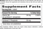 Country Life P-5-P Vitamina B6 – Piridoxal-5-Fosfato Bioactivo – 100 Cápsulas