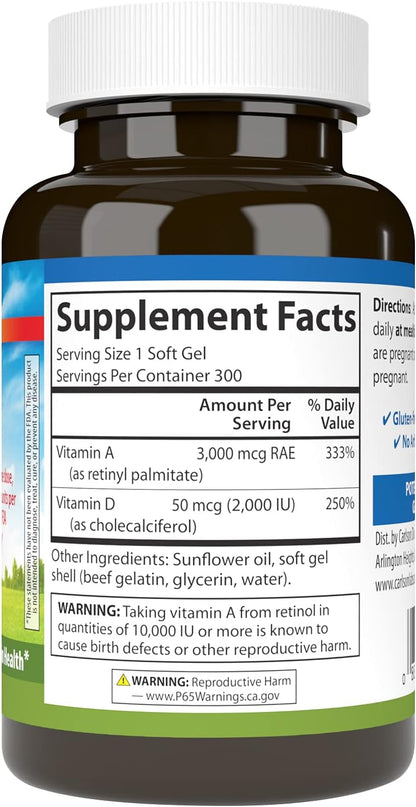 Carlson A & D, 10000 IU (3000 mcg RAE) – Piel saludable: la vitamina A también ayuda a mantener la piel en buen – Image 2