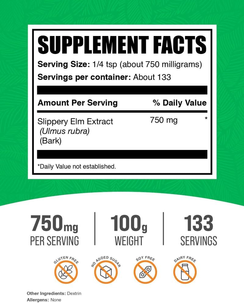 American Elm Bark Powder Extract - 100g (3.5 oz)