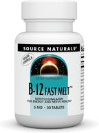 Source Naturals Vitamina B-12 5 mg - 30 Comprimidos Veganos de Disolución Rápida